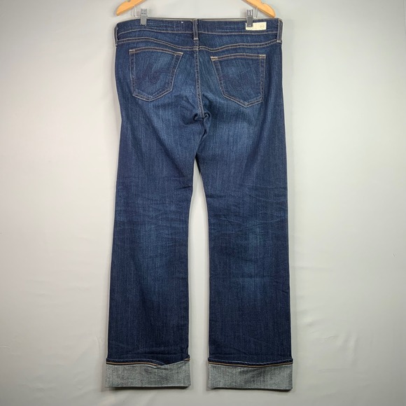 AG Jeans Stilt Roll Up Blue Denim Women's Casual Cuffed Ankle Pants - Picture 2 of 10